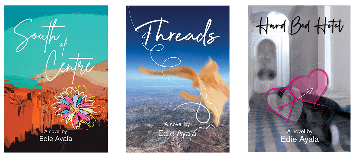 3 covers for Edie Ayala books